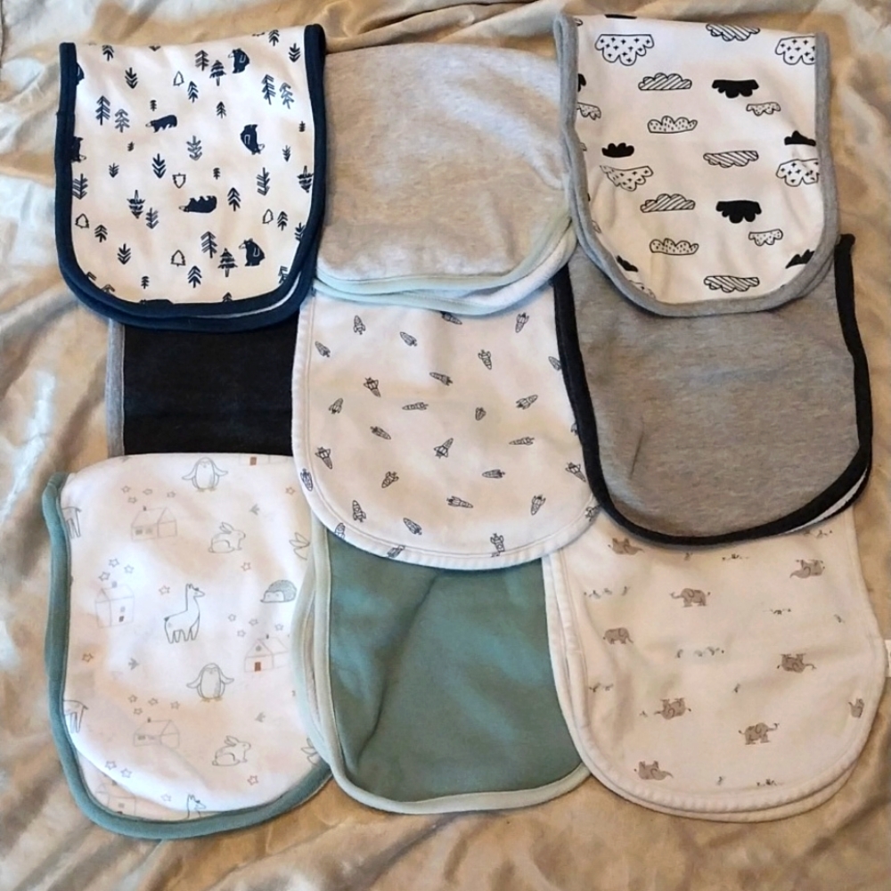 Lot of 9 Burp Cloths